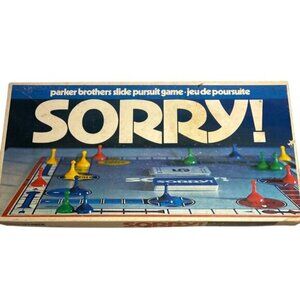 Vintage Parker Brothers Sorry! Board Game 1972 Edition Classic Family Game
